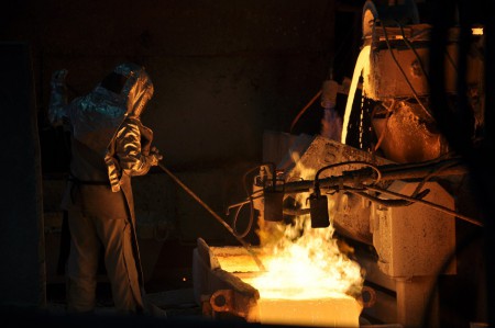 Smelting copper, Chagres smelter - Chile