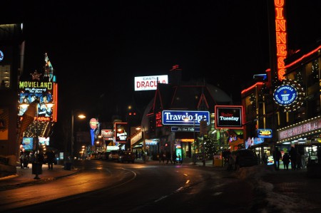 Niagara town at night, Niagara - Canada